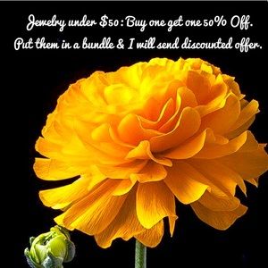 All jewelry: 2nd item under $50, BOGO 50% OFF